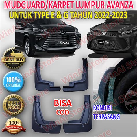 Jual MUDGUARD KARPET LUMPUR ALL NEW AVANZA XENIA 2022 TYPE G E 2022