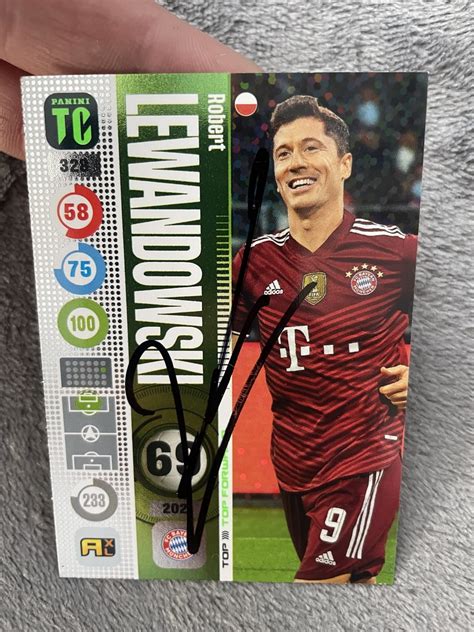 Robert Lewandowski PANINI AUTOGRAF certyfikat Władysławów Bielawski