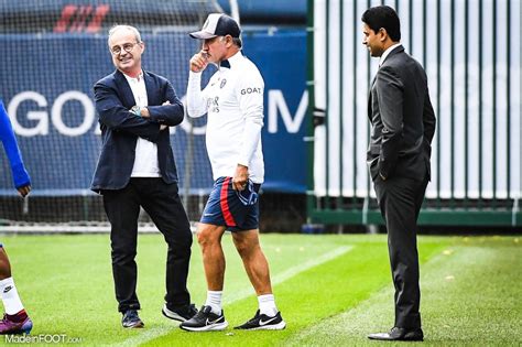 Psg Christophe Galtier A Chang Avec Nasser Al Khela Fi Et Luis