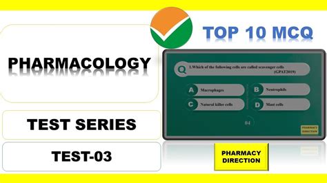 GPAT PHARMACOLOGY Video13 MCQ TOP 10 IMPORTANT MCQ YouTube