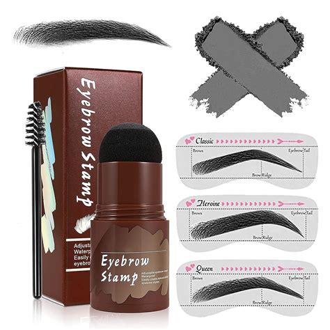 Buy Eyebrow Stamp Stencil Kit One Step Brow Stamp Makeup Powder