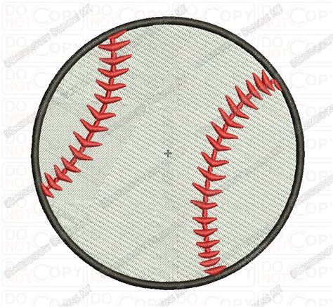 Baseball Embroidery Design In 1x1 2x2 3x3 4x4 And 5x7 Sizes