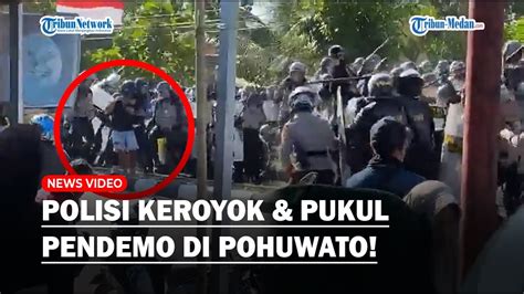 Kasihan Pendemo Tambang Pohuwato Pasrah Dikeroyok Dipukul Polisi