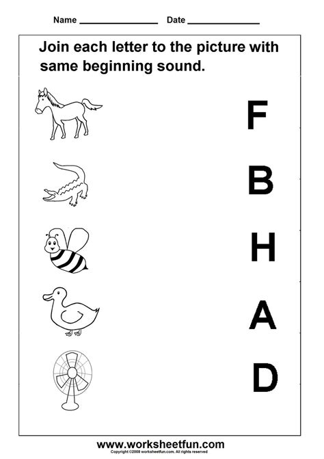 Alphabet Sounds Worksheets – AlphabetWorksheetsFree.com