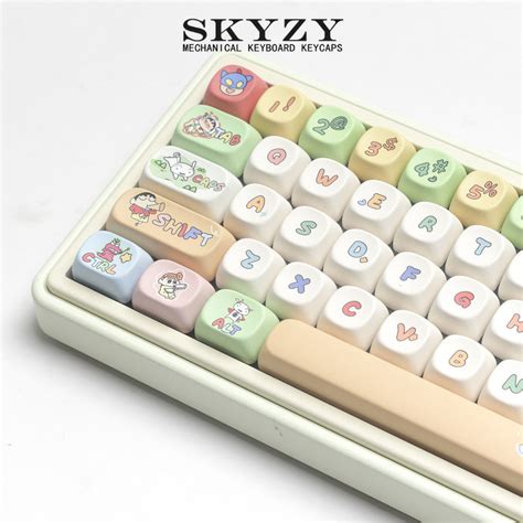 Crayon Shin Chan Keycaps Moa Profile Anime Pbt Dye Sub B N Ph M C