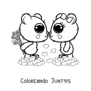 Dibujos De Osos Enamorados Para Colorear Gratis Coloreando Juntos