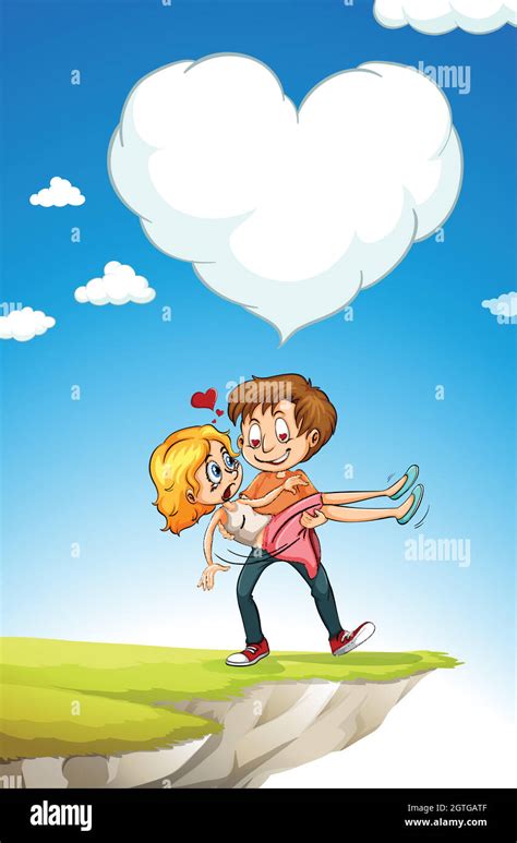 Man Carrying Woman Stock Vector Images Alamy