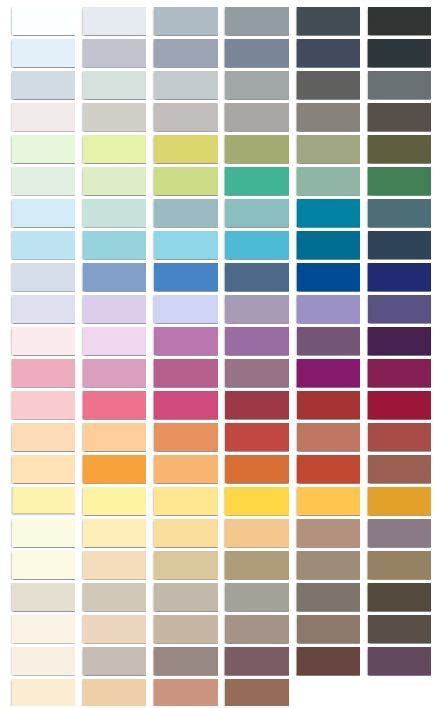 Ici Paint Color Chart