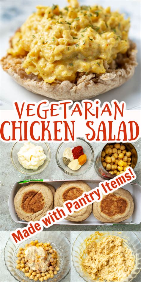 Vegetarian Chicken Salad No Cook Meals Easy Picnic Food Vegetarian