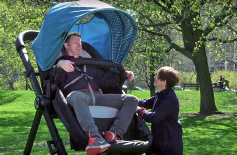 adult-sized strollers let parents test out their baby's ride