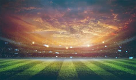 Lights at Night and Stadium Stock Photo - Image of illuminated, game ...