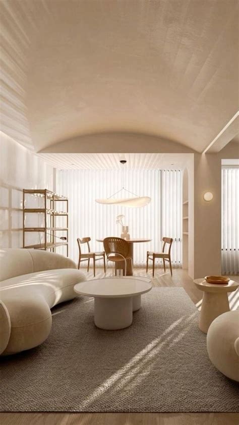 salon beige design aesteting cocooning leving room | Salons ...