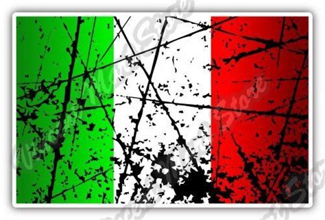 Italy Country Flag Grunge Retro Car Bumper Window Vinyl Sticker Decal