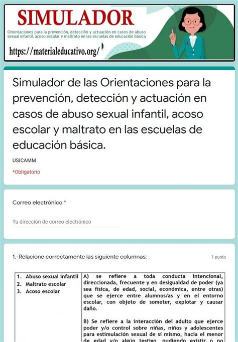 Simulador De Las Orientaciones Para La Prevención Detección Y