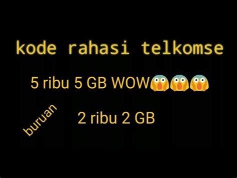 Tutorial Paket Murah Telkomsel 5ribu 5gb Keren Cuy YouTube