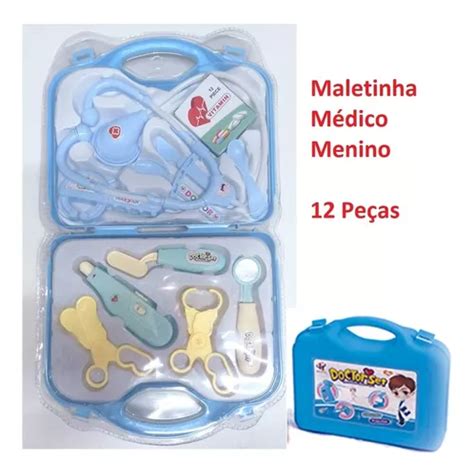 Maleta Medica Infantil Azul Ou Rosa Menino Menina Completa