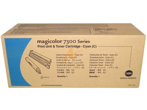 Print Unit Cyan Toner Cartridge For QMS Magicolor 7300 Series Part