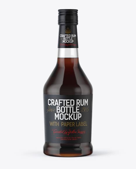 Black Rum Bottle Mockup - Free Download Images High Quality PNG, JPG