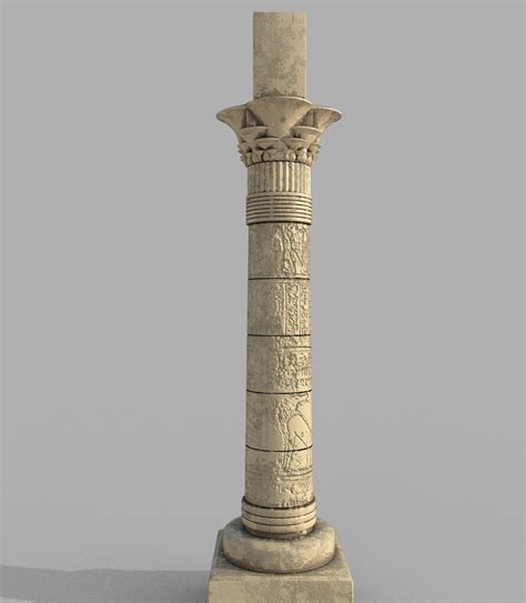 Ancient Egyptian Column Cgtrader