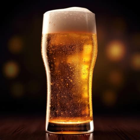 Premium Photo Closeup Of Beer In Glass