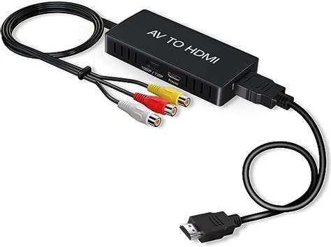 VIXLW RCA Vers HDMI Adaptateur AV Vers HDMI 1080P Composite CVBS AV