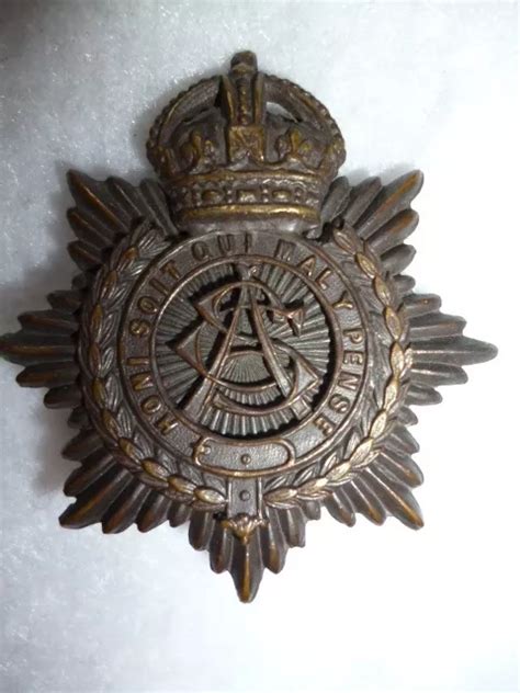 BRITISH ARMY The Army Service Corps Officer S Bronze OSD Cap Badge