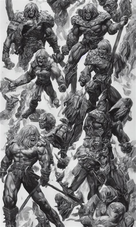 Giant He Man Full Body Character Design By Alex Ross Stable