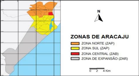 Cidade De Aracaju Com Delimitao De Suas Macrozonas Fonte Adaptado