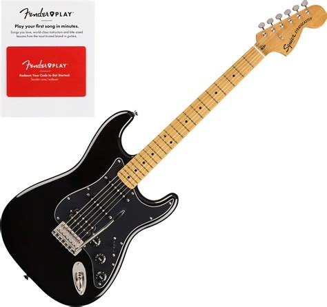 Squier Classic Vibe 70s Stratocaster Electric, HSS in Black | Reverb