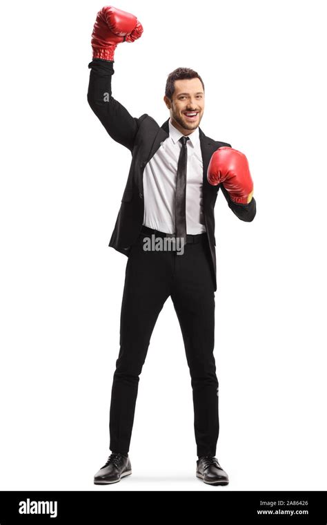 Businessman victory pose hi-res stock photography and images - Alamy