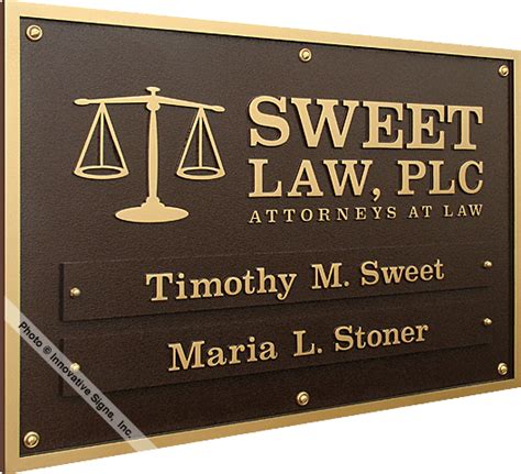 Law Signs Attorney Signs Legal Signs Lawyer Signs Bronze