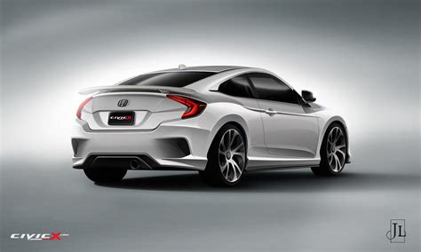 Honda Civic Coupe Rendered In Vanilla And Super Hot Type R Flavors