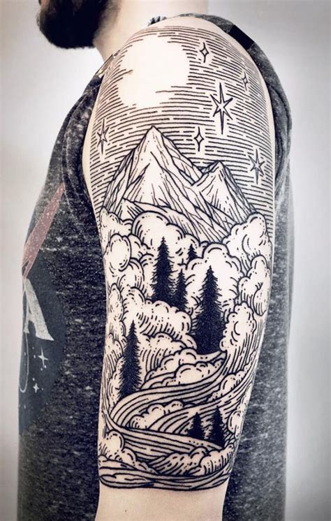 Lisa Orth’s Linework Landscape And Nature Tattoos To Celebrate Your Untameable Spirit ...