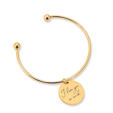 Handwritten Bangle Custom Handwriting Bracelet Signature Pendant