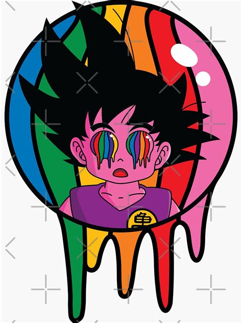 Goku Tripping Sticker By Olddannybrown Redbubble