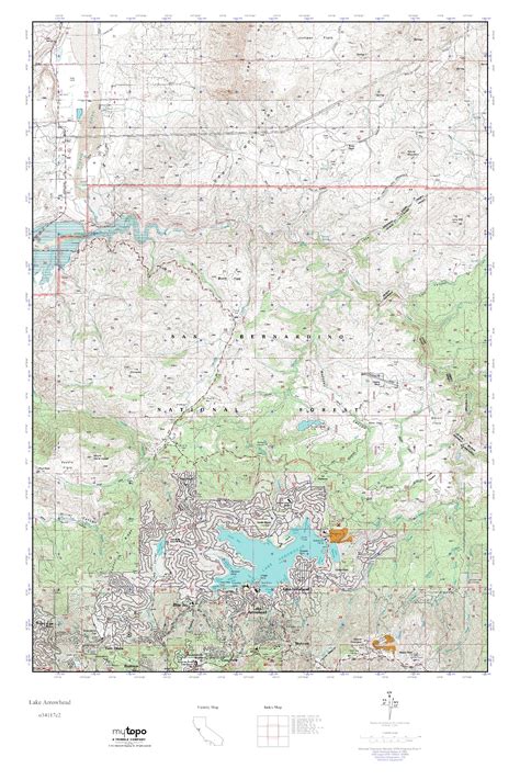 MyTopo Lake Arrowhead California USGS Quad Topo Map