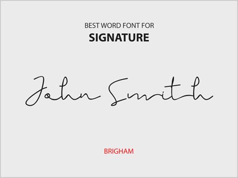 Best Word Font for Signature [FREE]