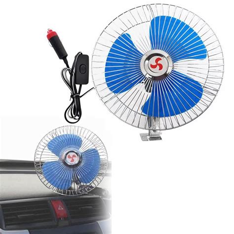 Mini Ventilador Carro Caminhão Automotivo Elétrico Portátil Entrada 12V