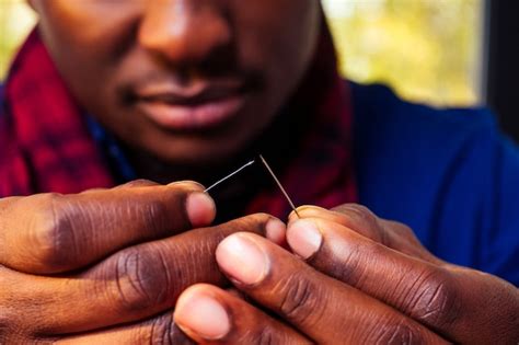 Premium Photo African American Man Working In A Tailor Workshop