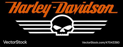 Harley davidson skull logo Royalty Free Vector Image