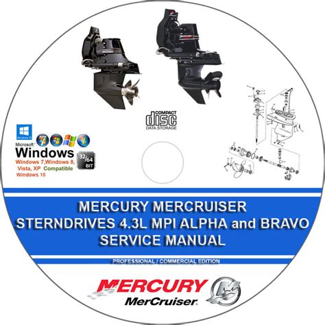 Mercury Mercruiser Sterndrive 4 3l Mpi Alpha And Bravo Service Repair Manual Manuals For You