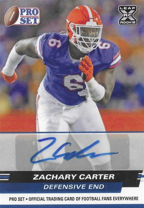 Leaf Pro Set Draft Autographs Blue Psa Zc Zachary Carter Au