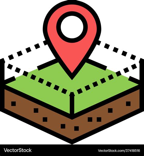 Territory land color icon Royalty Free Vector Image