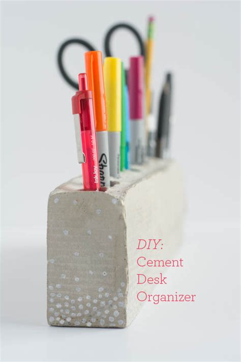 Easy DIY: Make This Industrial-Chic Cement Pencil Holder ⋆ Design Mom