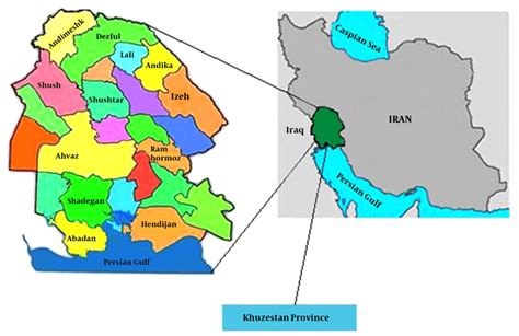 Map of Iran and Khuzestan Province | Download Scientific Diagram