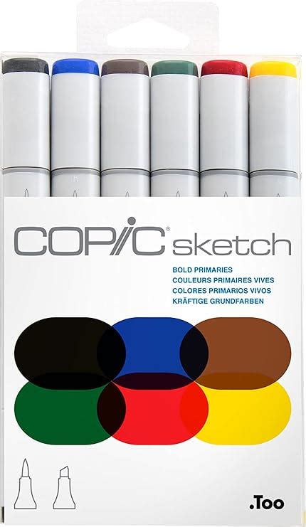 Amazon Copic Sketch Alcohol Markers Pc Set Bold Primaries