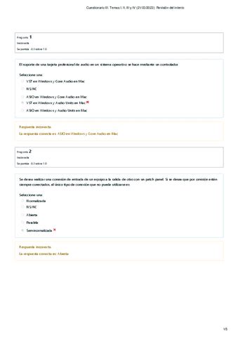 Cuestionario IV Revision Del Intento Curso2022 2023 Pdf