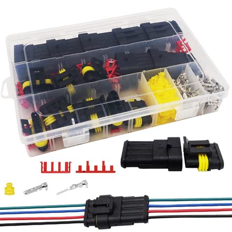 14 Kits 4 Pin Connector Automotive Electrical Connectors Quick Connect 4 Pin Wire