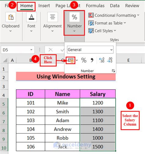 How To Change Default Currency In Excel Simple Methods Exceldemy