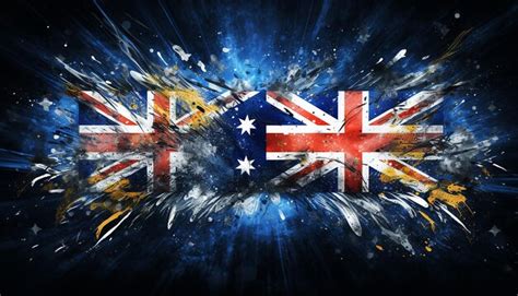 Premium Photo Picture Of The Australian Flag Done By Spray Paint